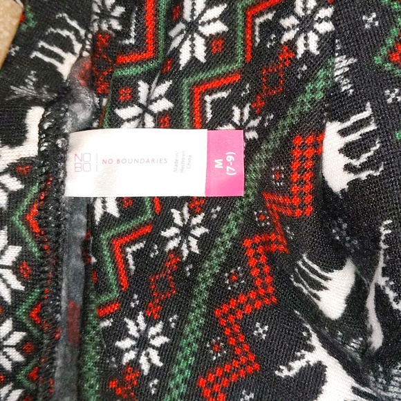 3 pairs of Holiday themed fleece lined leggings Sz M 7-9 EUC - Picture 10 of 10